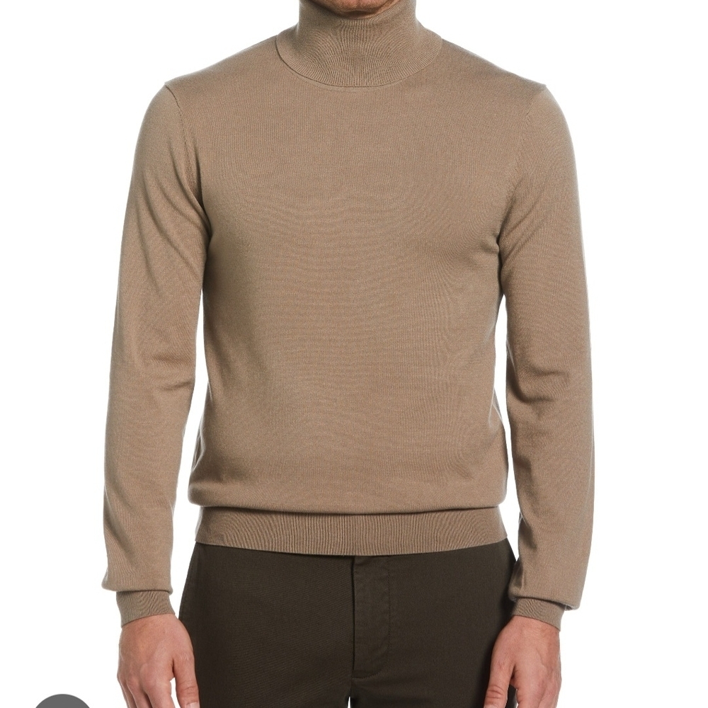 Perry Ellis Men's Brown Turtleneck Sweater